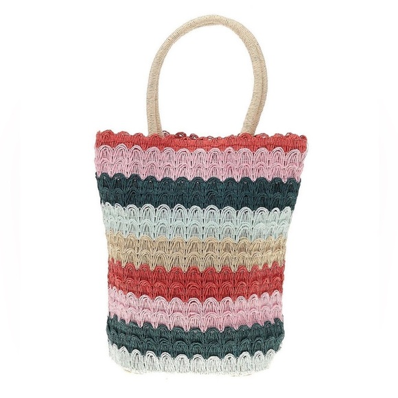 Art Class Macrame Rainbow Patterned Tote Bag - Picture 1 of 8